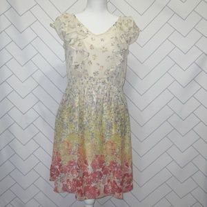 Lauren Conrad Watercolor Floral Flutter Dress 6